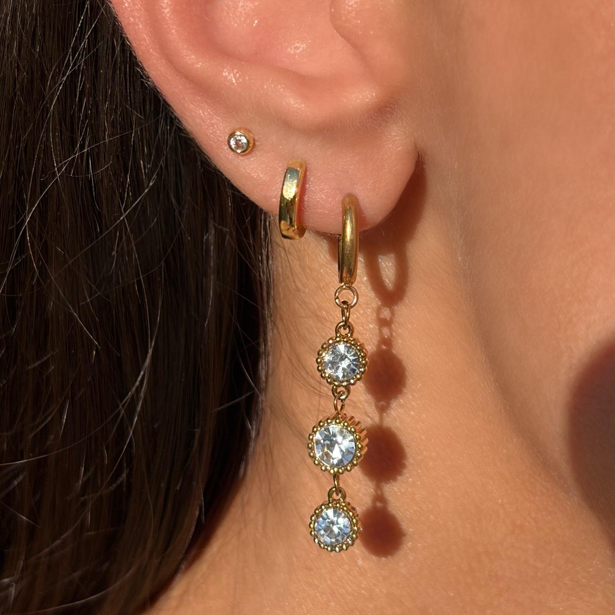 Dainty Sparkle Drop Earrings - Vantage Jewelry