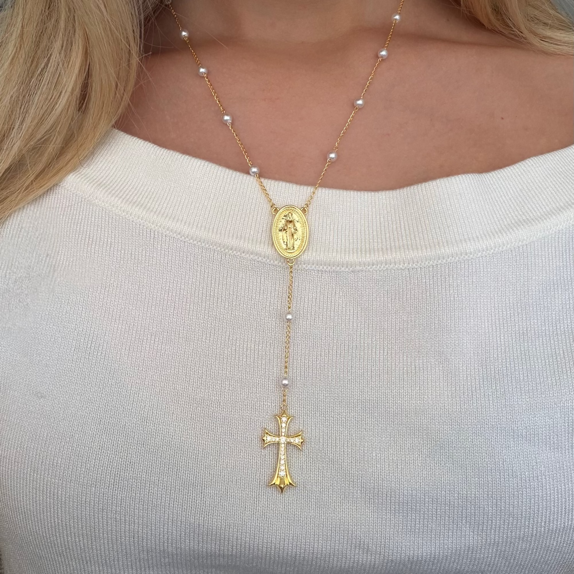 Sacred Glow Lariat Necklace - Vantage Jewelry