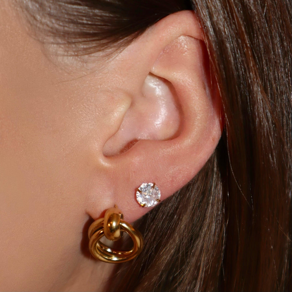Loren Flat Back Earrings - Vantage Jewelry