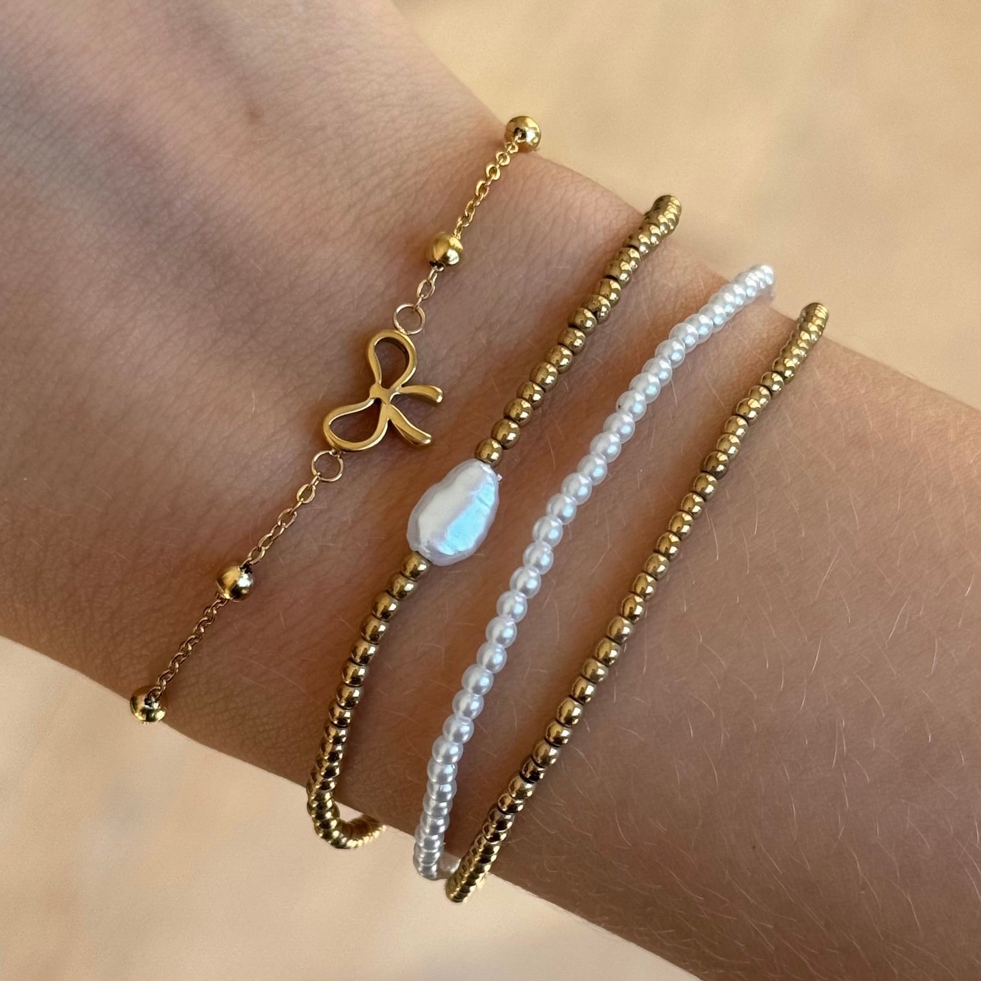 Sweet Luxe Beaded Bracelet 4 Piece Set - Vantage Jewelry