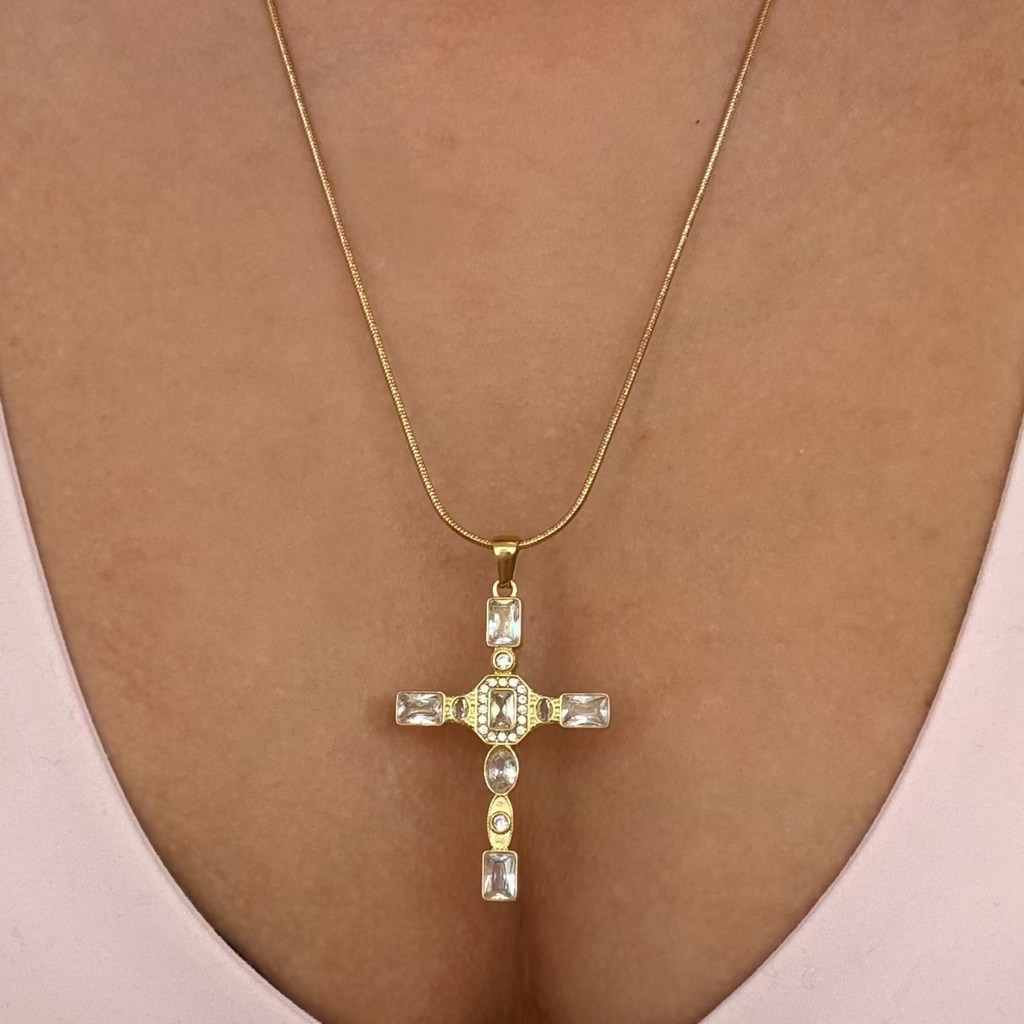 Gem Up Cross Necklace - Vantage Jewelry