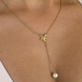 Pearly Sea Lariat Necklace - Vantage Jewelry