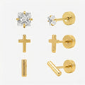 Simply Yours Flat Back 3 Piece Earring Set