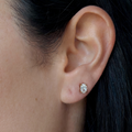 Twinkling Star Oval Stud Earrings - Vantage Jewelry