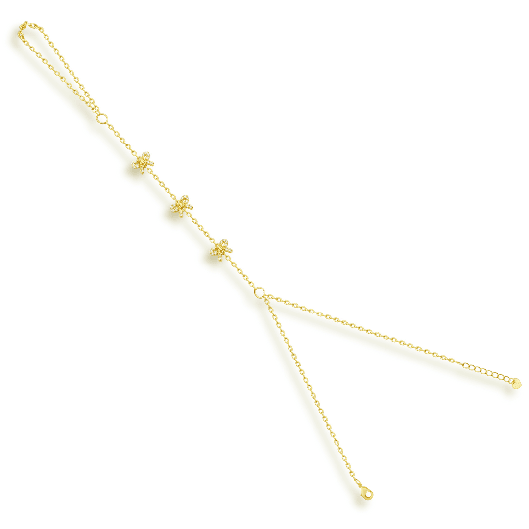 Gilded Bow Hand Chain - Vantage Jewelry