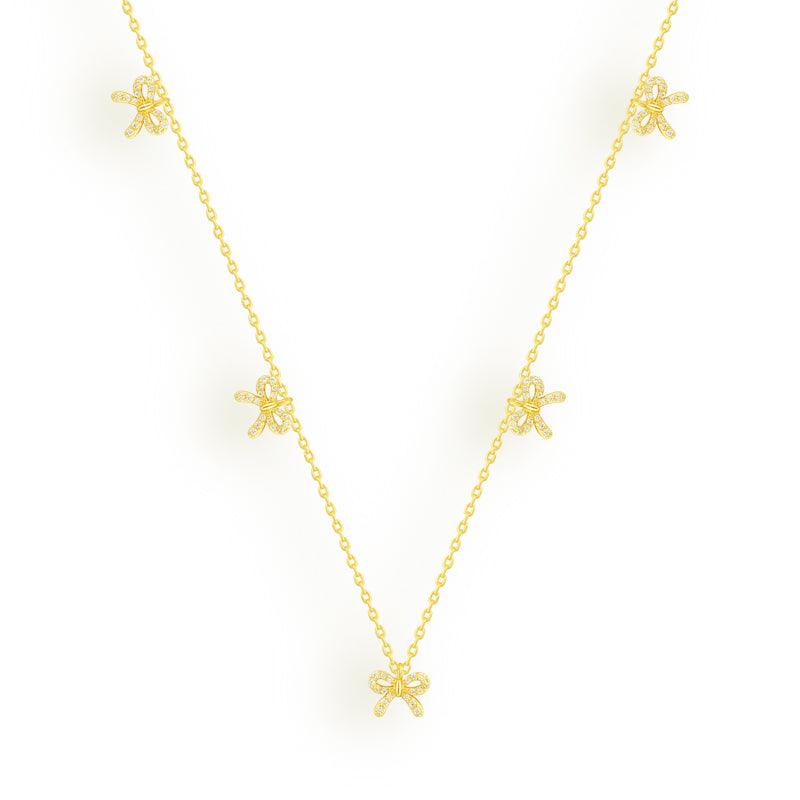 Gilded Bow Necklace - Vantage Jewelry