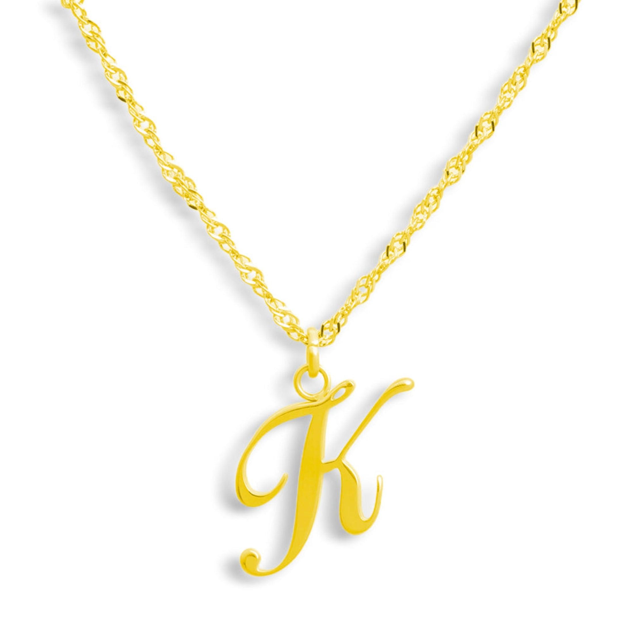 Golden Letter Necklace - Vantage Jewelry