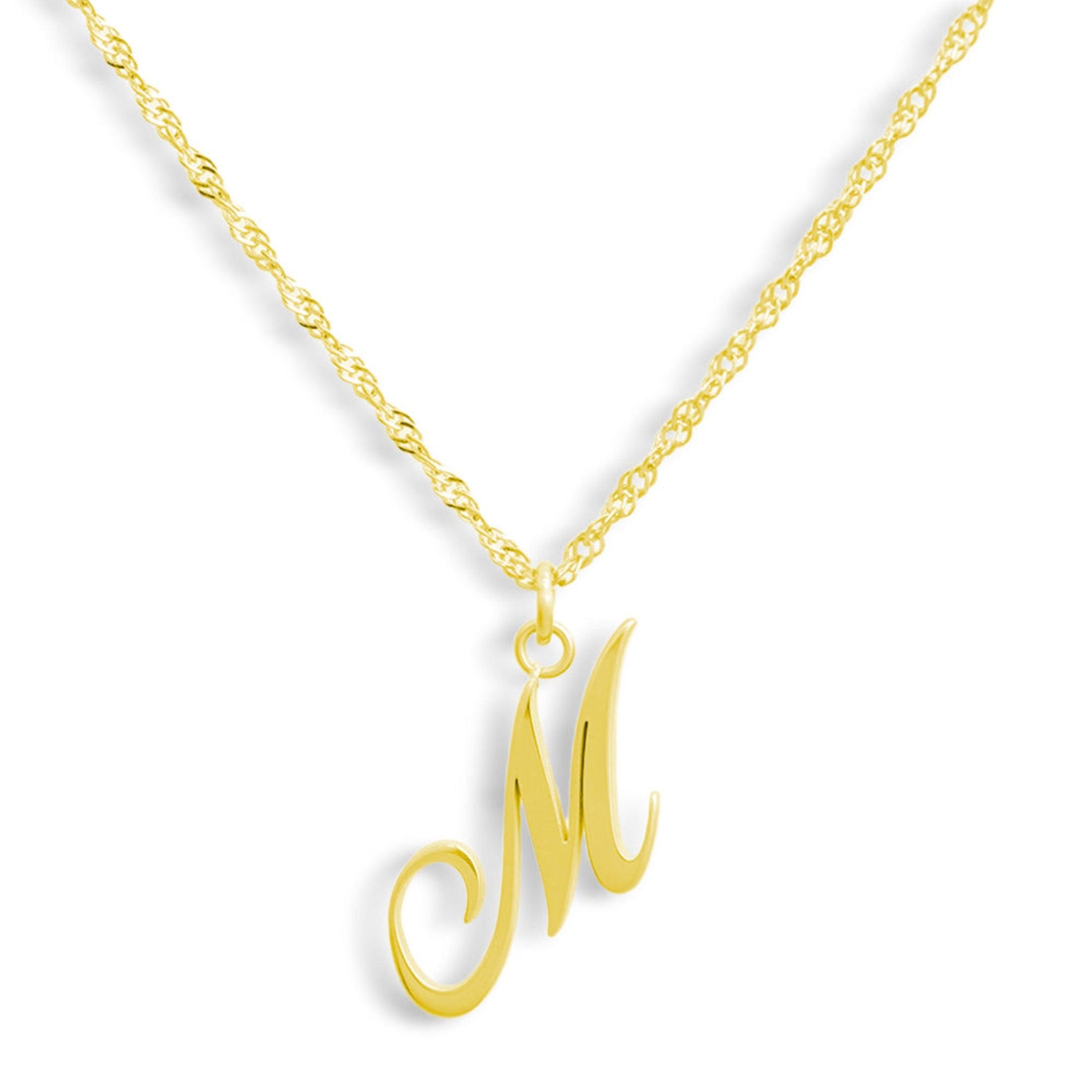 Golden Letter Necklace - Vantage Jewelry