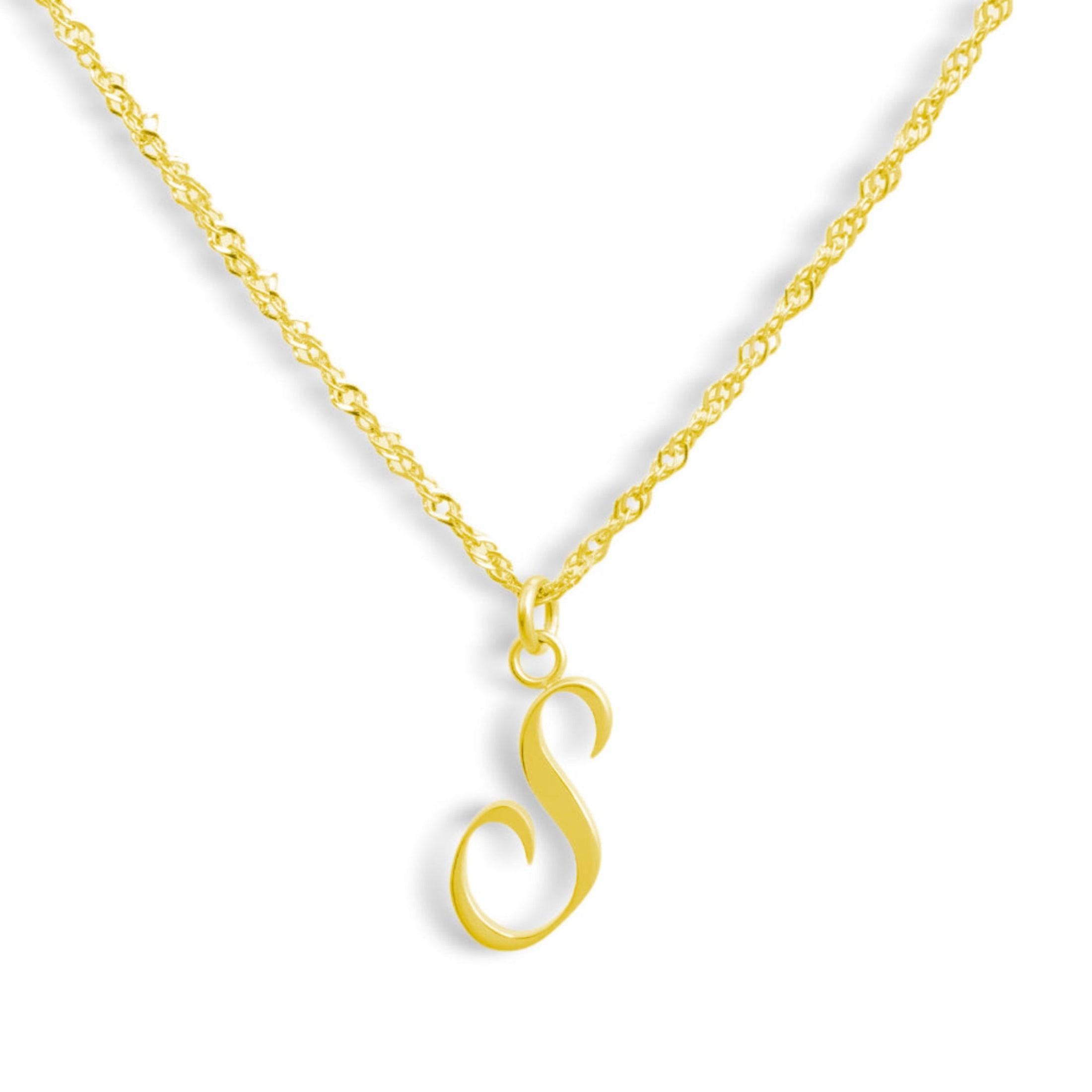 Golden Letter Necklace - Vantage Jewelry