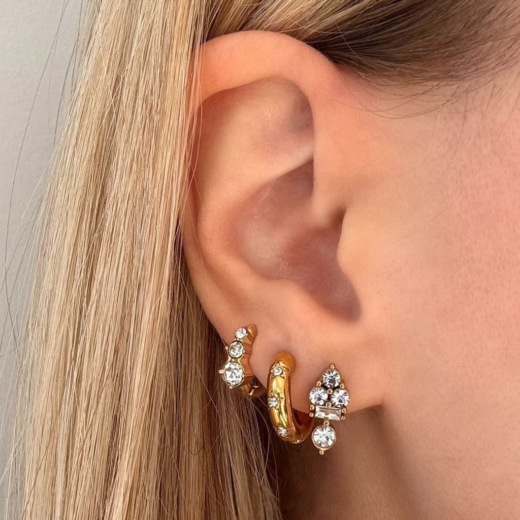 Kiss of Sparkle 3 Piece Earring Set - Vantage Jewelry