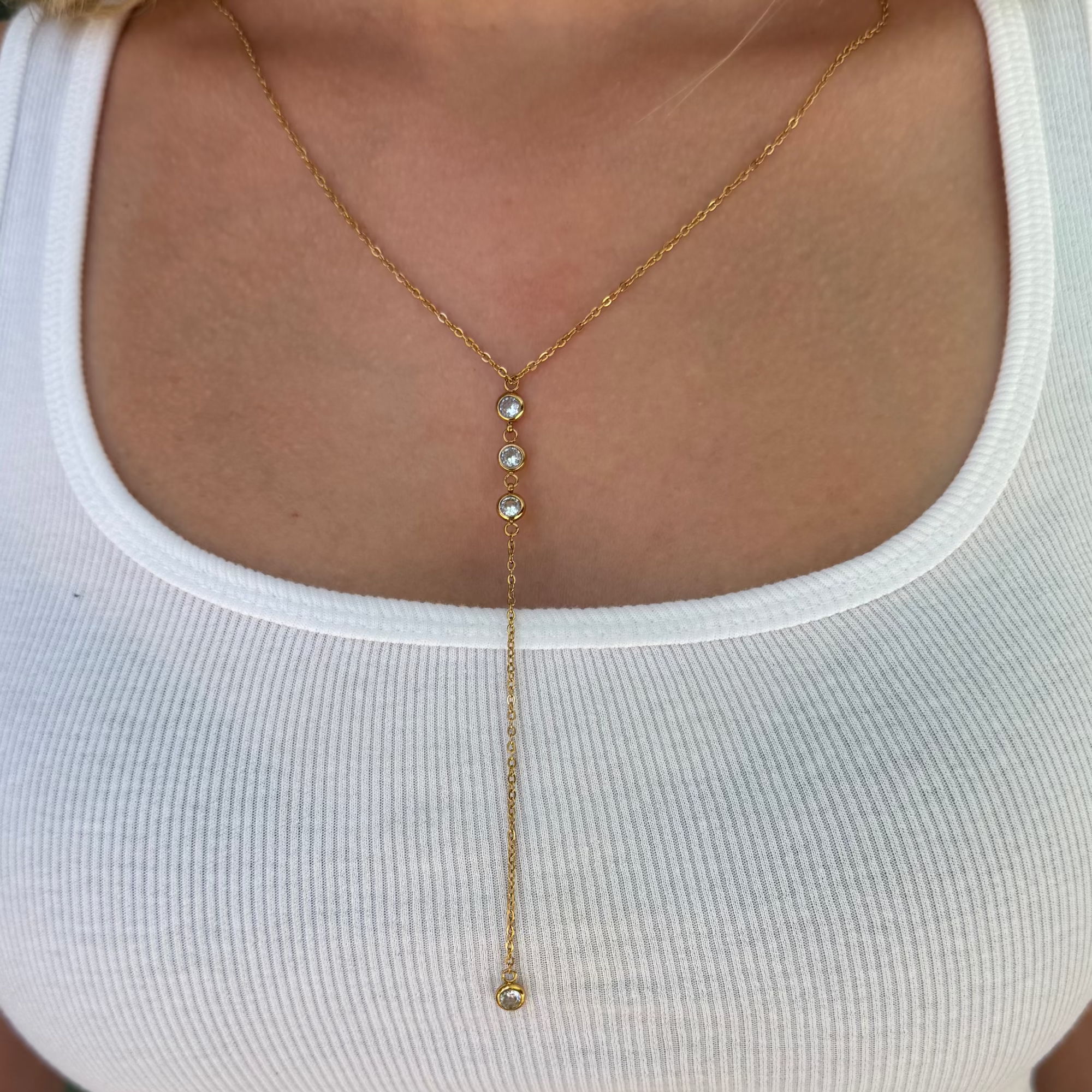Touch of Glow Lariat Necklace - Vantage Jewelry