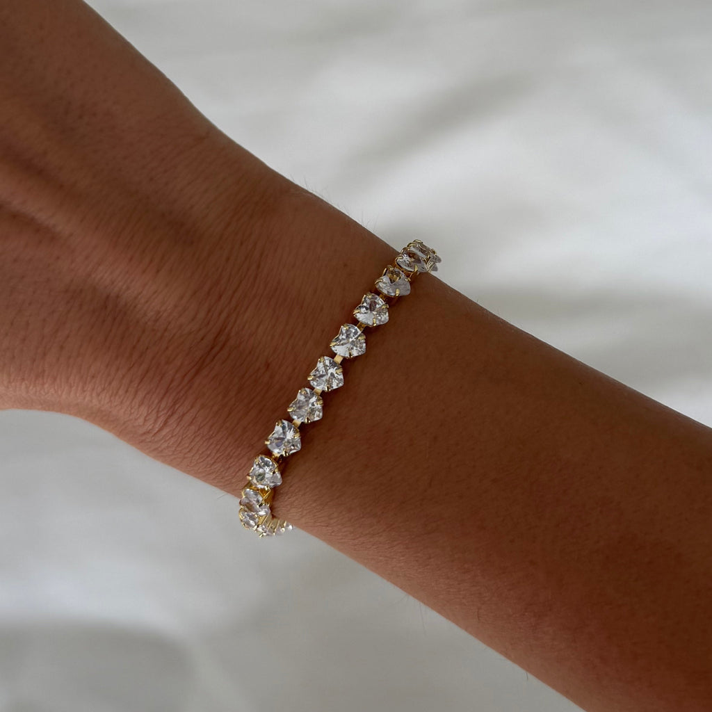 Fergie Heart Tennis Bracelet - Vantage Jewelry