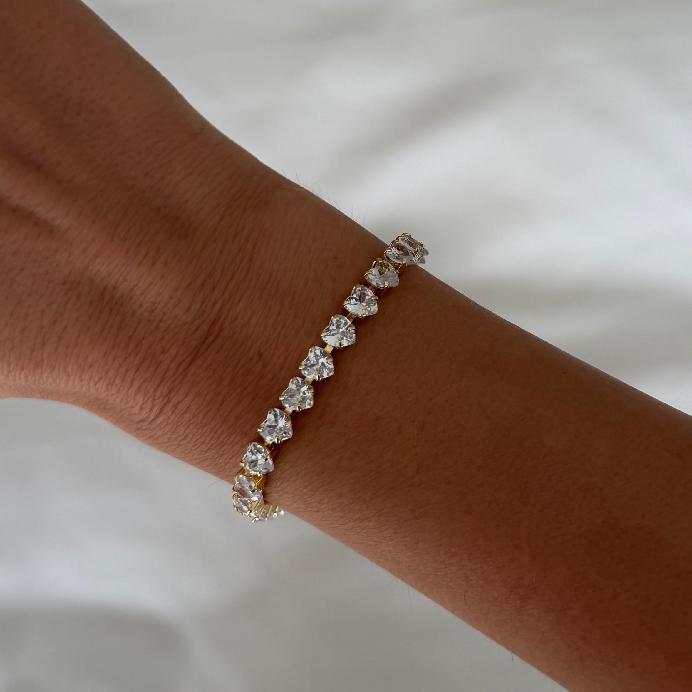 Fergie Heart Tennis Bracelet - Vantage Jewelry
