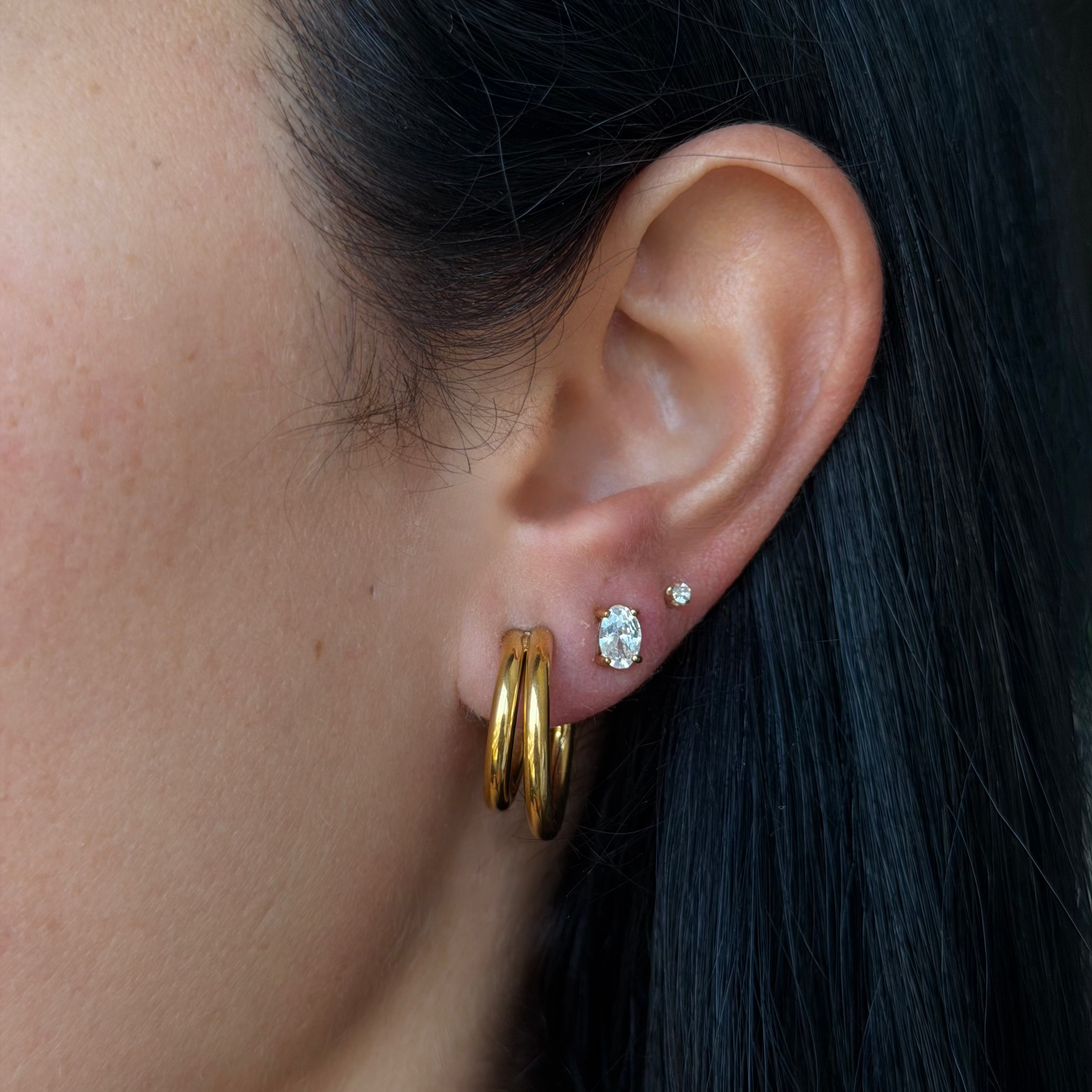 Double Hoop Earrings - Vantage Jewelry