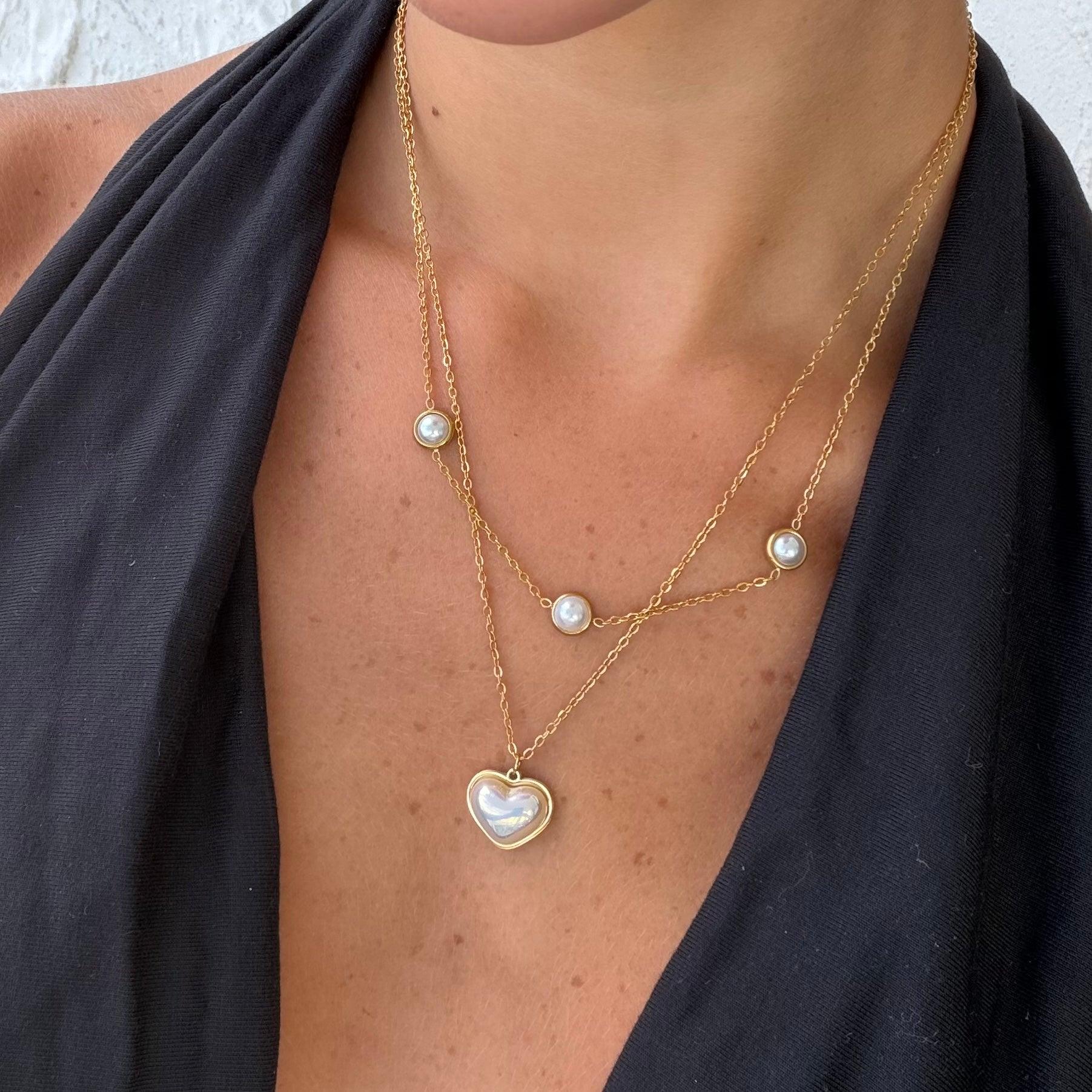 Pearly Love Necklace - Vantage Jewelry
