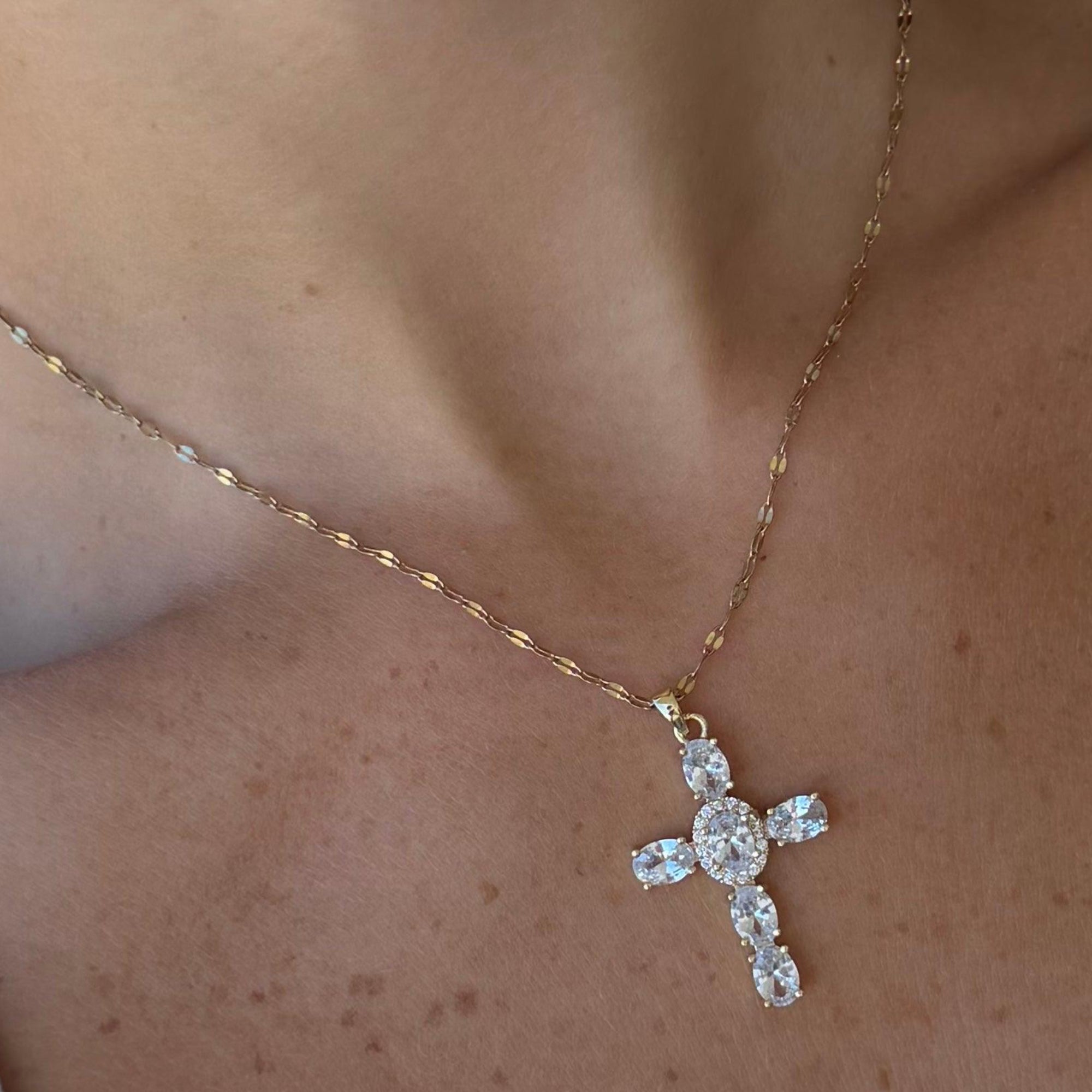 Heavenly Glow Cross Necklace - Vantage Jewelry