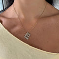 Pave Bubble Letter Necklace - Vantage Jewelry