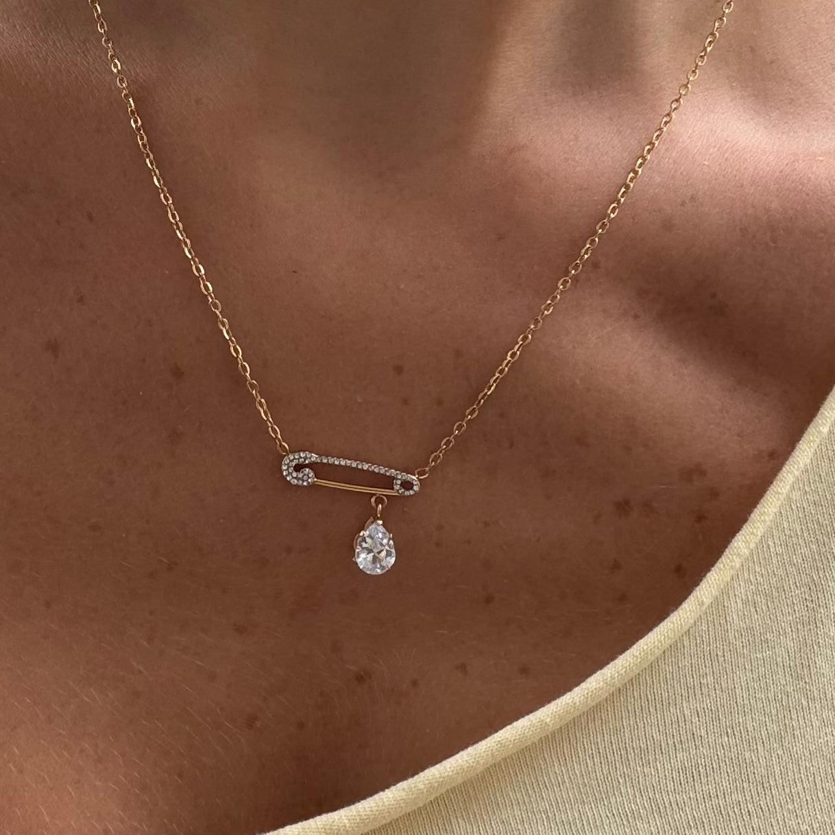 Shiny Pin Necklace - Vantage Jewelry