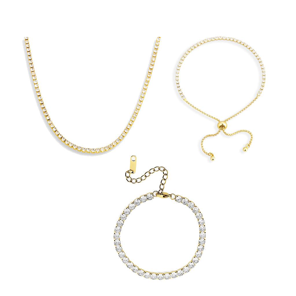 Icy Tennis Necklace & Bracelet Bundle - Vantage Jewelry