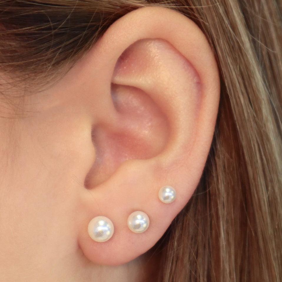 Pearl Crush Flat Back Earrings - Vantage Jewelry