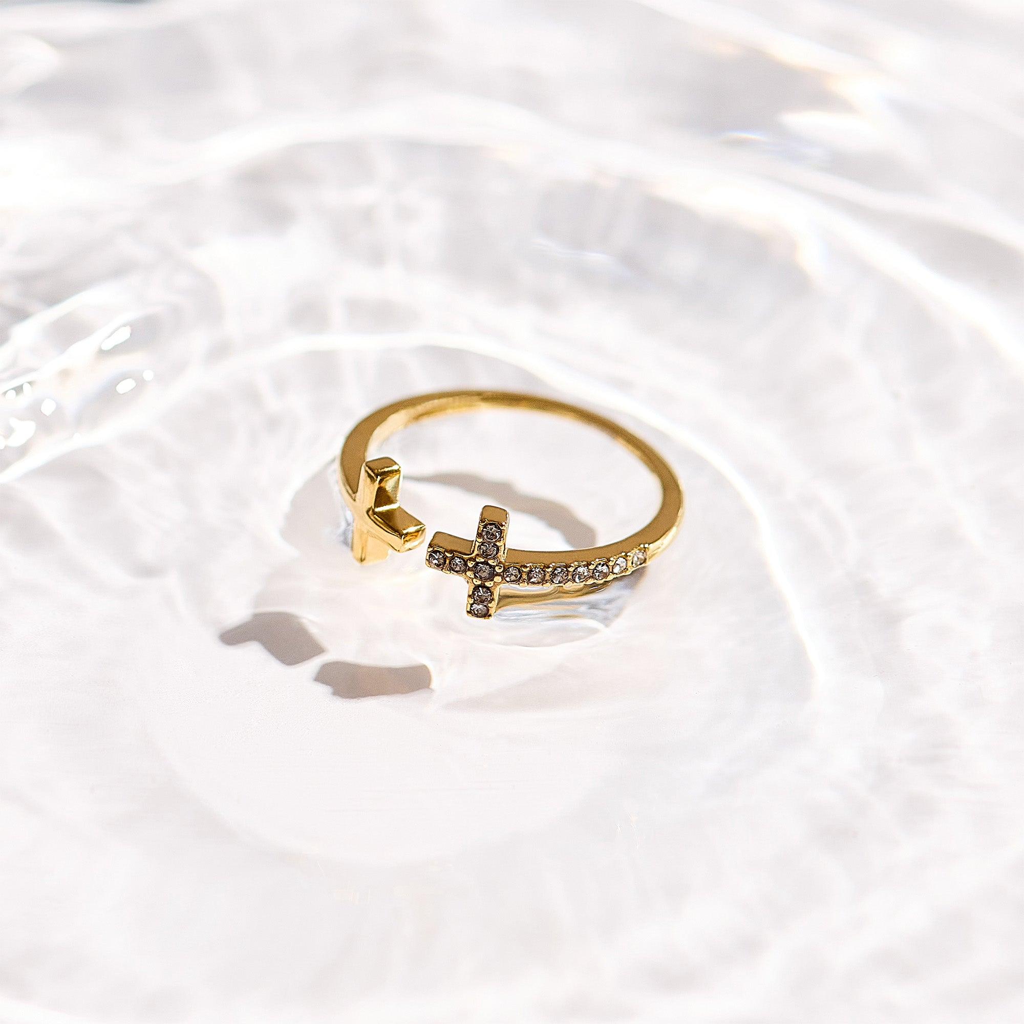 Risen Cross Ring