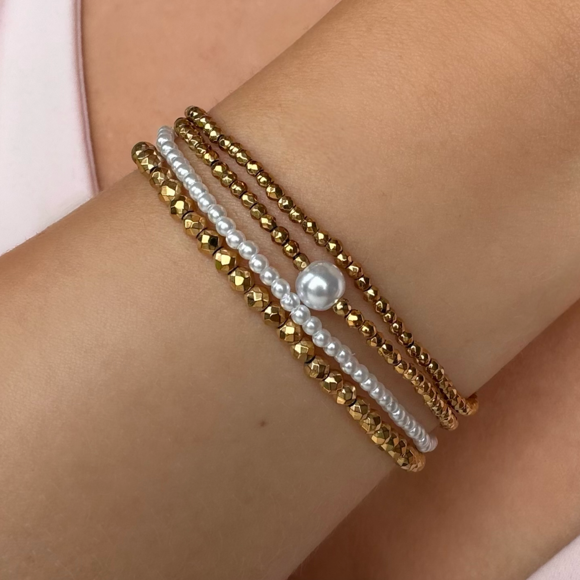 Mixed Muse Beaded Bracelet 4 Piece Set - Vantage Jewelry