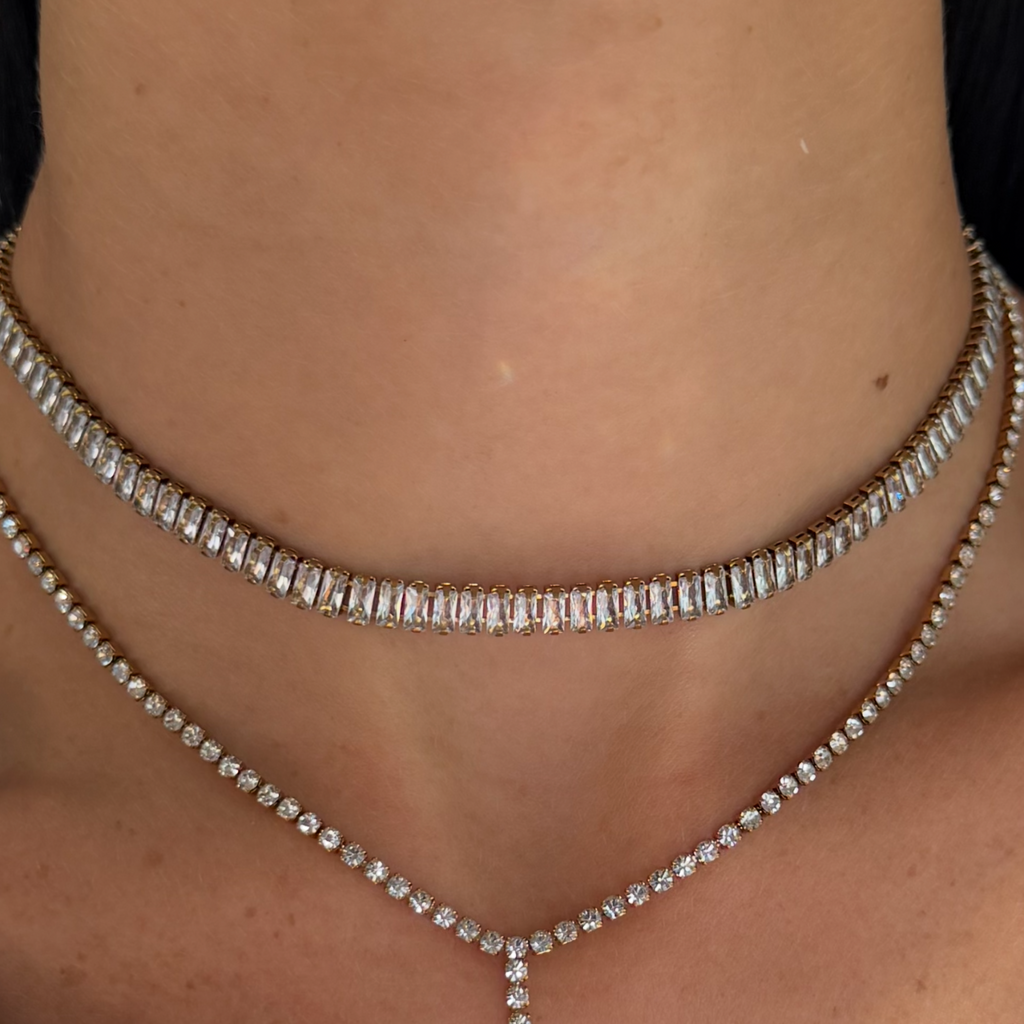 Frost Beam Tennis Necklace - Vantage Jewelry