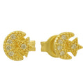 Star And Crescent Earrings - Vantage Jewelry