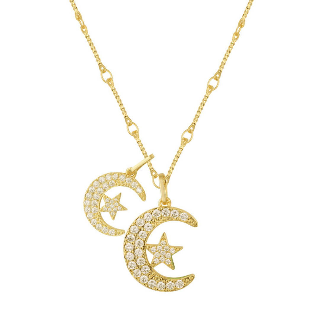 Star and Crescent Necklace - Vantage Jewelry
