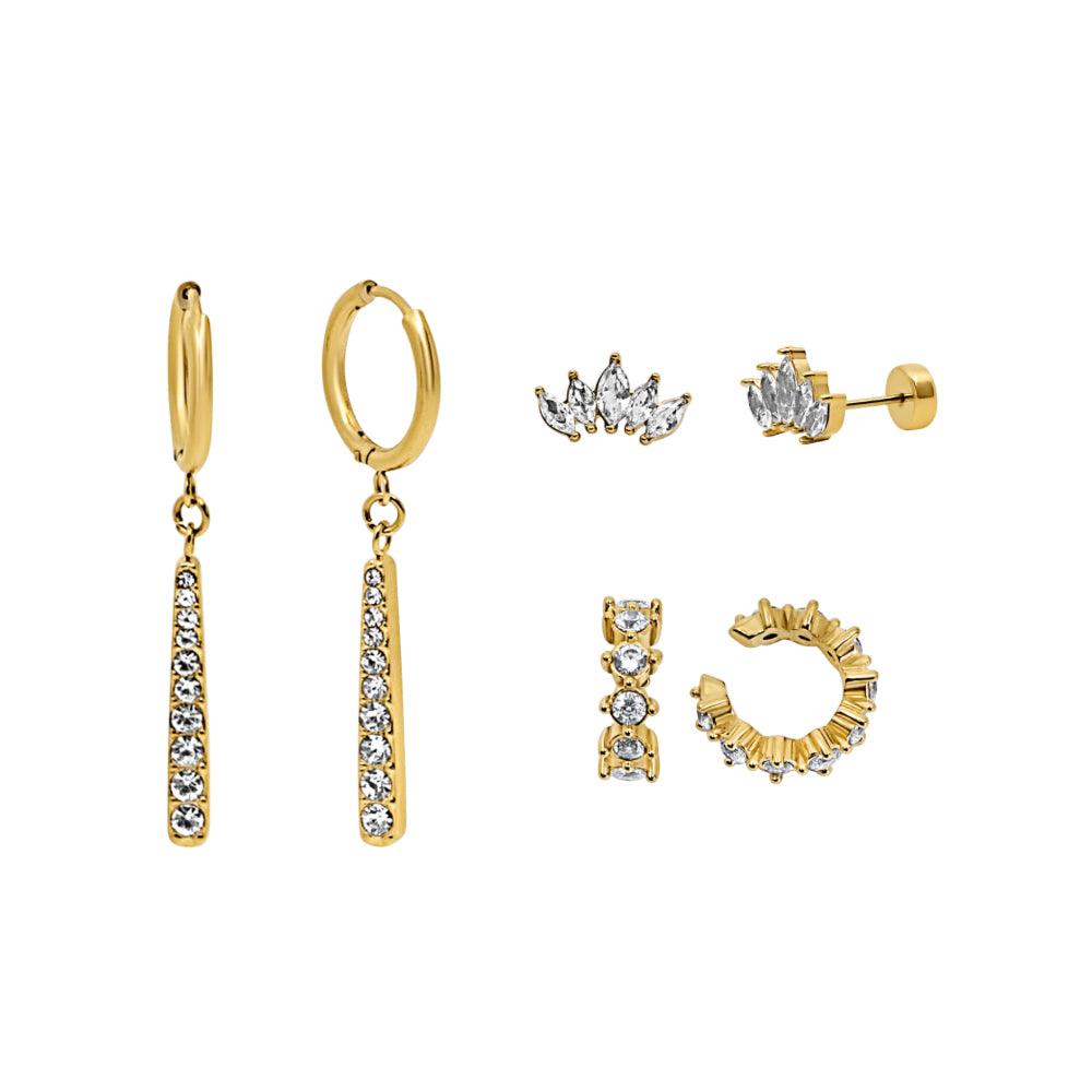 Flat Back Earrings Set Collection