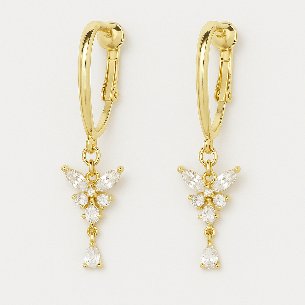 Butterfly Kiss Clip-On Earrings - Vantage Jewelry