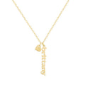 Custom/Personalized Mini Vertical Charm Nameplate Necklace - Vantage Jewelry