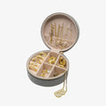 Round Velvet Travel Jewelry Case - Vantage Jewelry