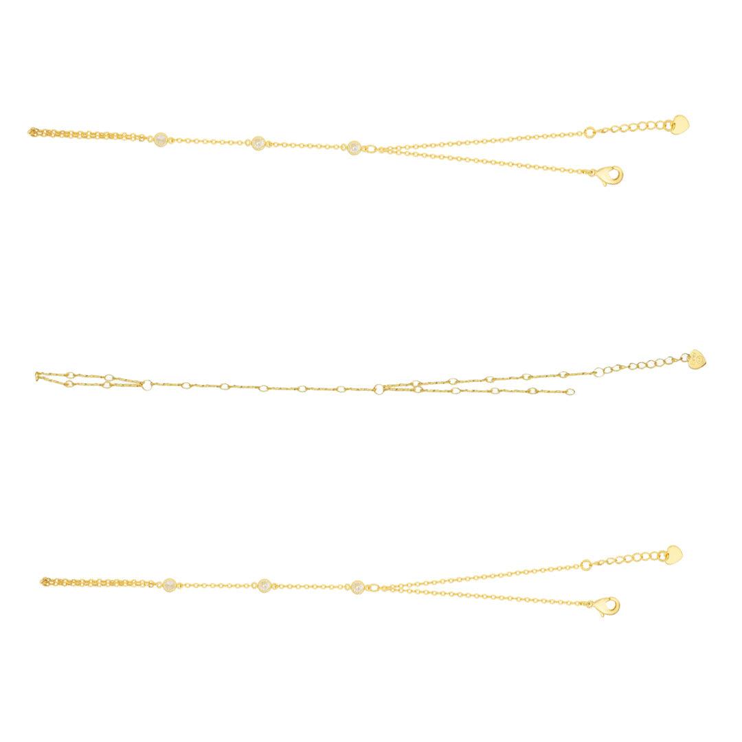 TikTok Shop Viral Hand Chain Bundle : 3 Piece Hand Chain Bundle - Vantage Jewelry