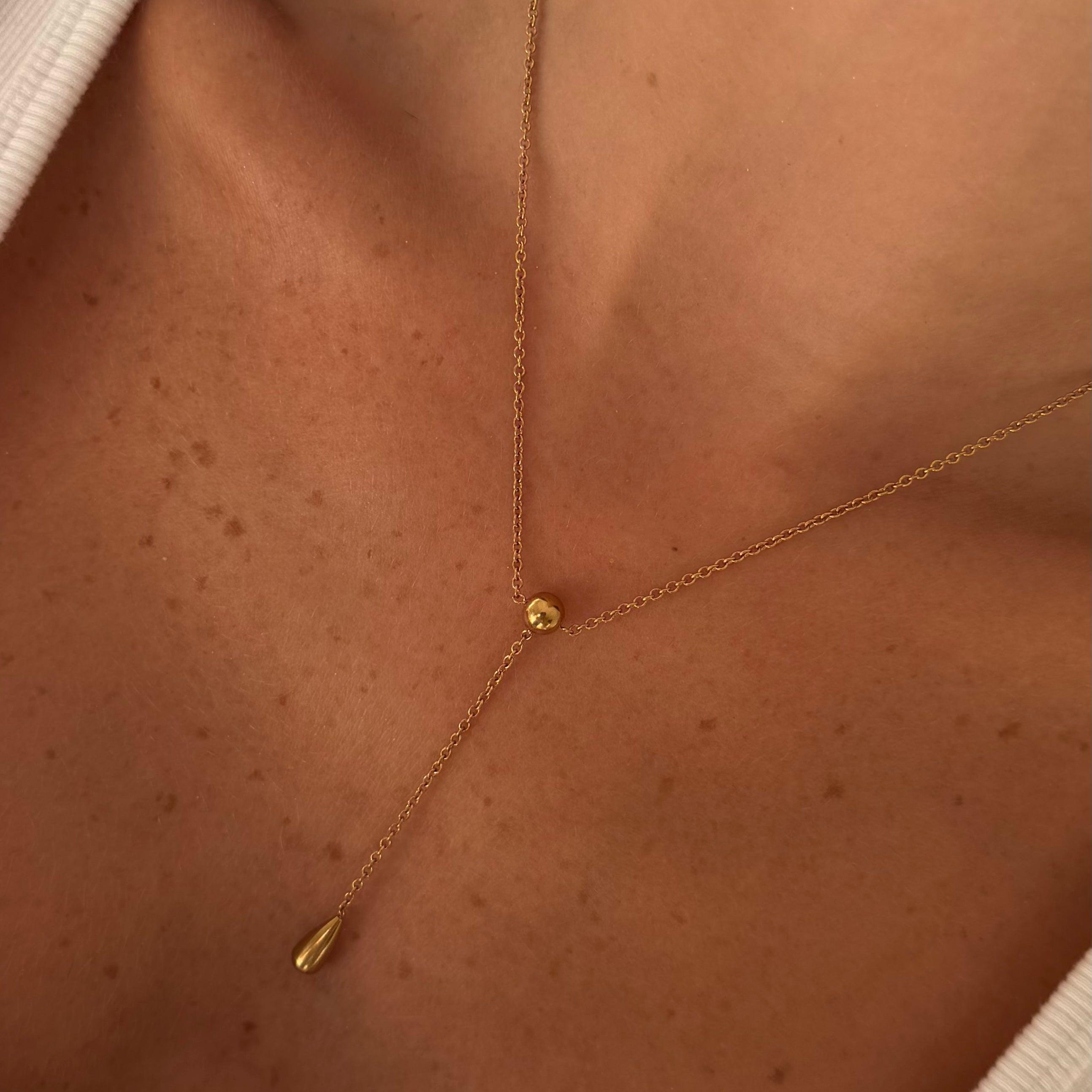 Luna Drop Lariat Necklace - Vantage Jewelry