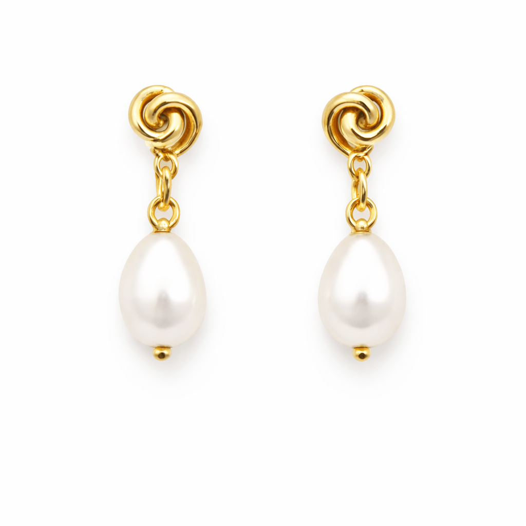 Pearl & Swirl Earrings - Vantage Jewelry