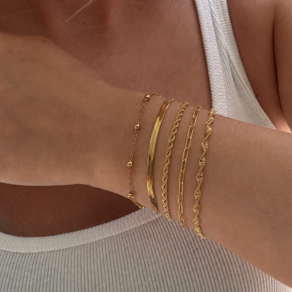 Power Stack 5-Pieces Bracelets Set - Vantage Jewelry