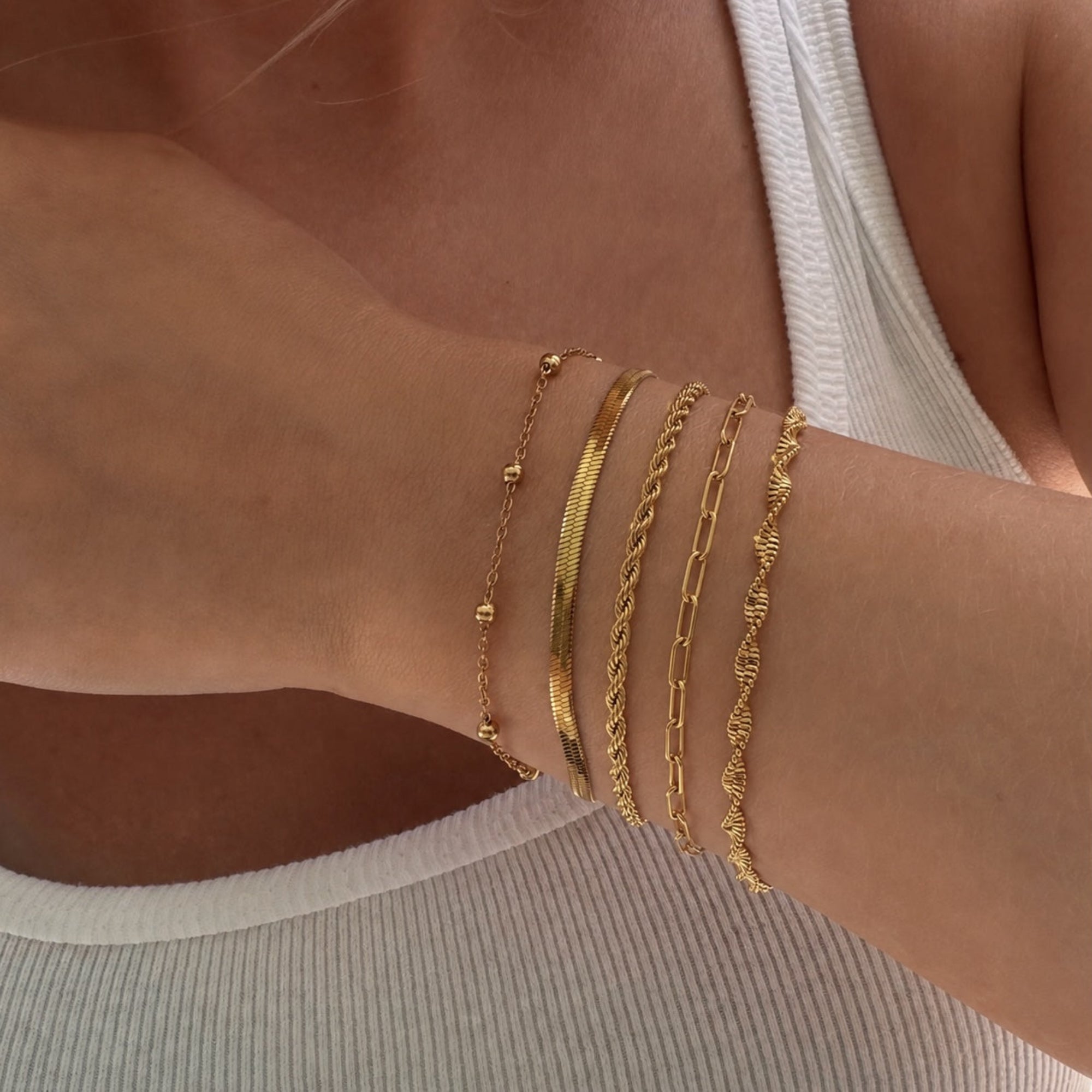 Power Stack 5-Pieces Bracelets Set - Vantage Jewelry
