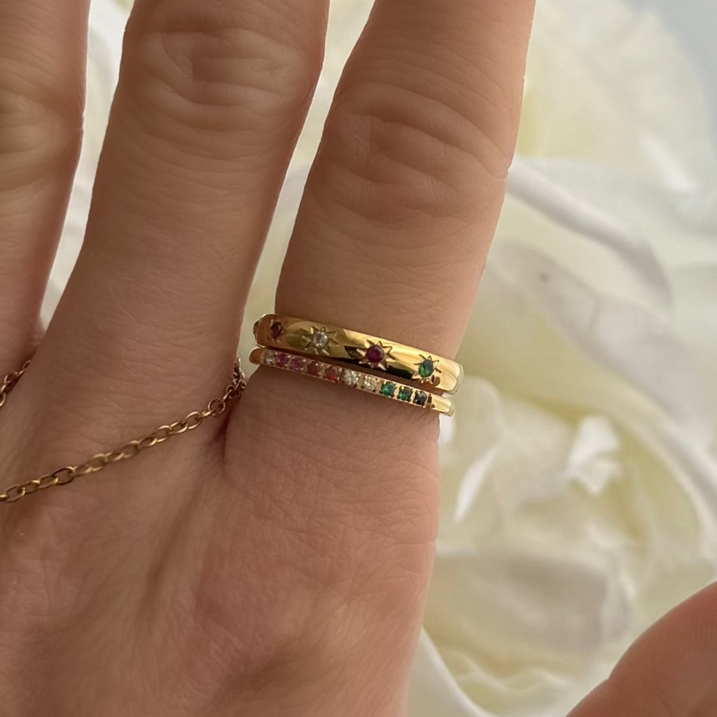 Rainbow's End Ring Set - Vantage Jewelry