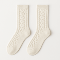 Cozy Knit Pattern Crew Socks - Vantage Jewelry