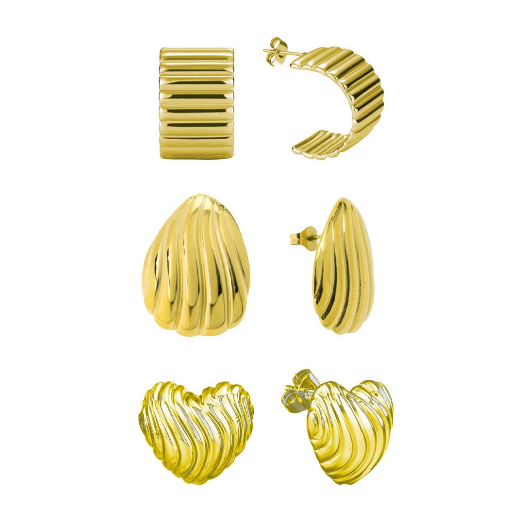 Wear-All-Day: 3 Piece Waterproof Earring Bundle - Vantage Jewelry
