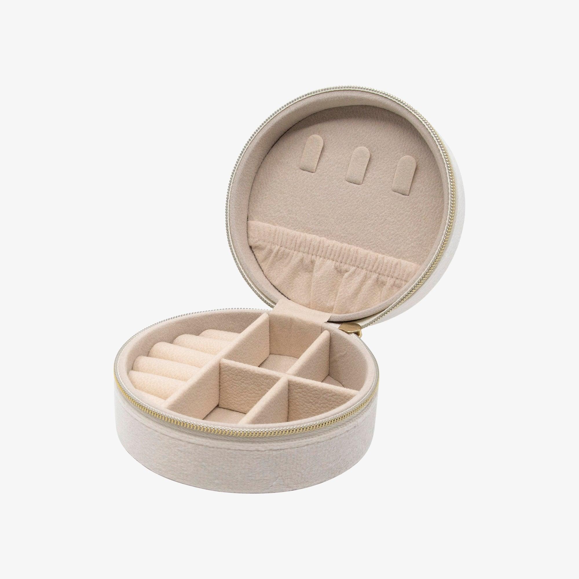Round Velvet Travel Jewelry Case - Vantage Jewelry
