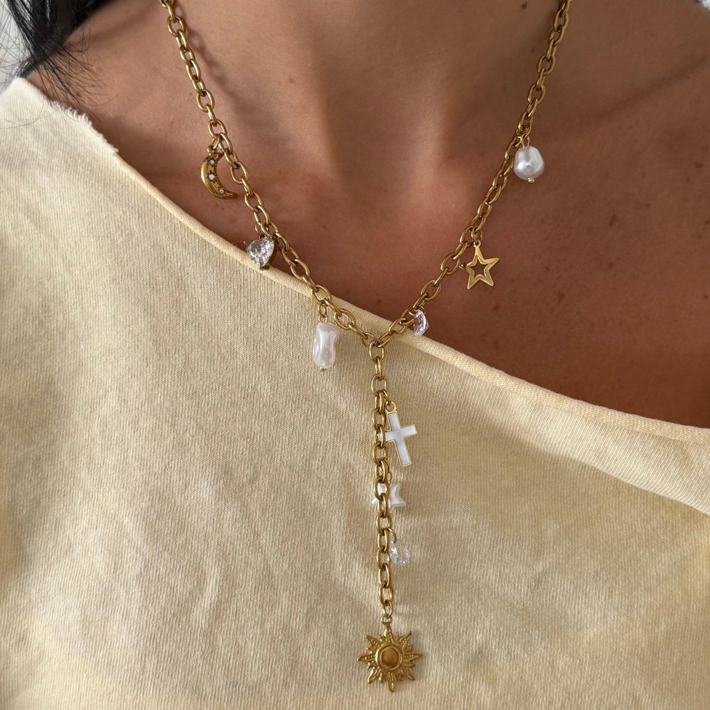 Wish Upon a Charm Lariat Necklace - Vantage Jewelry